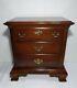 American Drew Cherry Wood 3-drawer Bachelor Chest Table Nightstand Chippendale