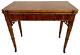 American Of Martinsville Faux Bamboo Chippendale Flip Top Console Table