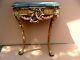 Antique 18c Irish Chippendale Gilt Wood Marble Top Console Table