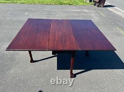 Antique 18th Century Mahogany Chippendale Ball and Claw Foot Drop Leaf Table