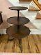 Antique 3 Tier Pie Crust Table By Ferguson Bro. Hoboken Nj 34 Tall