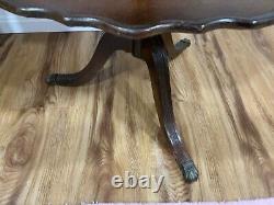 Antique 3 Tier Pie Crust Table by Ferguson Bro. Hoboken NJ 34 tall