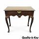 Antique 30w Chippendale Queen Anne Shell Carved Mahogany 1 Drawer Console Table