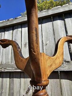 Antique American Chippendale Style Tilt-Top, Ball And Claw Side Table