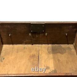 Antique Anglo Indian Chippendale Teak Table-Top Writing Chest / Box 18th century