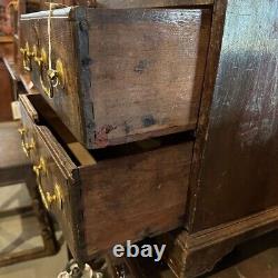 Antique Anglo Indian Chippendale Teak Table-Top Writing Chest / Box 18th century