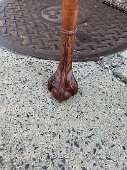 Antique Chippendale Card Table Ball & Claw Foot Extends To 3 Leafs If Needed