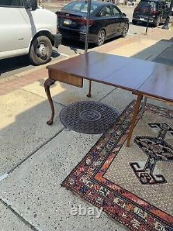 Antique Chippendale Card Table Ball & Claw Foot Extends To 3 Leafs If Needed