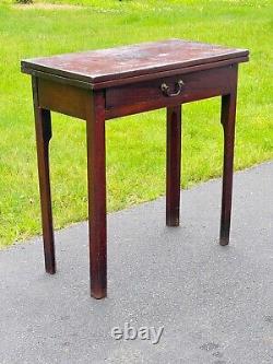 Antique Chippendale George III Mahogany Game Table c. 1760