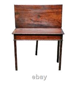 Antique Chippendale Mahogany Card Table with Foliate Carved Edge Circa 1760