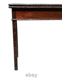 Antique Chippendale Mahogany Card Table with Foliate Carved Edge Circa 1760