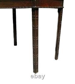 Antique Chippendale Mahogany Card Table with Foliate Carved Edge Circa 1760