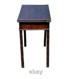 Antique Chippendale Mahogany Card Table with Foliate Carved Edge Circa 1760