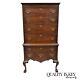 Antique Chippendale Mahogany Carved Ball And Claw Highboy Tall Chest Dresser