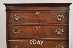 Antique Chippendale Mahogany Carved Ball and Claw Highboy Tall Chest Dresser