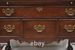 Antique Chippendale Mahogany Carved Ball and Claw Highboy Tall Chest Dresser