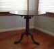 Antique Chippendale Mahogany Round Tilt Table/ Philadelphia
