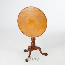 Antique Chippendale Mahogany Tilt Top Table, 18th-19th C