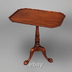 Antique Chippendale Mahogany Tilt-Top Table Circa 1930