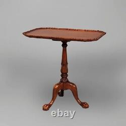 Antique Chippendale Mahogany Tilt-Top Table Circa 1930