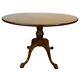Antique Chippendale Round Mahogany Tilt-top Center Bistro Dining Card Game Table