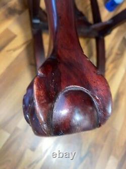 Antique Chippendale Style Carved Mahogany High Side Chair