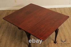 Antique Chippendale Style Mahogany Ball and Claw Drop Leaf Dining Table