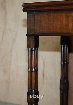 Antique Circa 1860 Thomas Chippendale Cluster Column Leg Fold Over Card Table