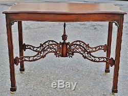 Antique ENGLISH Mahogany CHINESE CHIPPENDALE Pierce Carved TEA TABLE Console