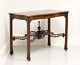 Antique Early 20th Century Mahogany Chippendale Accent Table On Casters