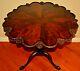 Antique Early Federal Georgian Chippendale Flame Mahogany Tilt Top Tea Table