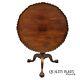 Antique Georgian Chippendale Pie Crust Mahogany Ball And Claw Tilt Top Table
