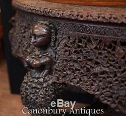 Antique Hand Carved Burmese Console Table Burma Circa 1880