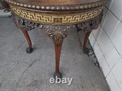 Antique Hand Carved Chinese Chippendale Hairy Paw Center games Table We Deliver