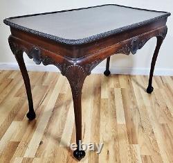 Antique IRISH 18th / 19th C GEORGE III Sea SHELL Carved MAHOGANY Sofa TEA TABLE