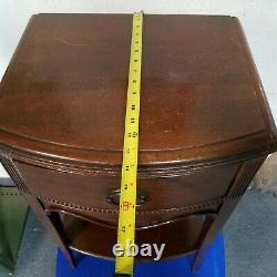Antique J. B. Van Sciver Cherry Wood Side Table One Drawer