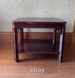 Antique Lane Oriental Chippendale Style Side Table