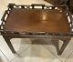 Antique Mahogany Butler Tea Table Withremovable Tea Tray Chippendale Style Vintage