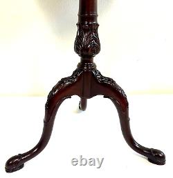 Antique Mahogany Chippendale Clover Pie Crust Side Table
