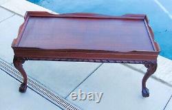 Antique Mahogany Chippendale Coffee Table solid wood