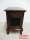 Antique Mahogany Chippendale Lamp End Table Nightstand Ball And Claw A