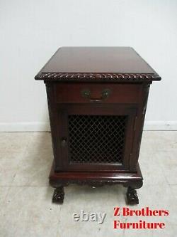 Antique Mahogany Chippendale Lamp End Table Nightstand Ball and Claw B