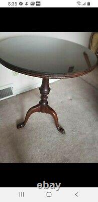 Antique Mahogany Chippendale Table With Claw Feet circa 1900's
