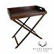 Antique Mahogany Folding X Base Butlers Tray Table