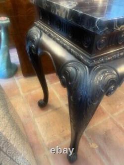 Antique Marble Top Mahogany Console Table