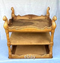 Antique Medallion Limited 3 Tier Coffee / Side Table Extremely Rare