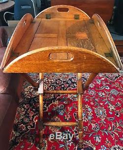 Antique Oak Victorian Butler's Table c. 1880