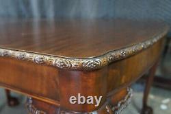 Antique Romweber English Chippendale Georgian Mahogany Extendable Dining Table