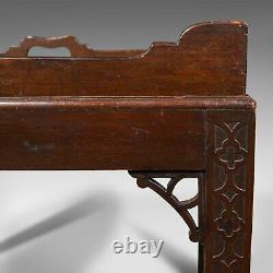 Antique Serving Tray Table, English, Drink Stand, Chinese Chippendale, Edwardian