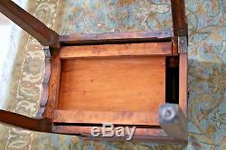 Antique Side Table Two Deep drawer Accent End Lamp Phone Stand Chippendale